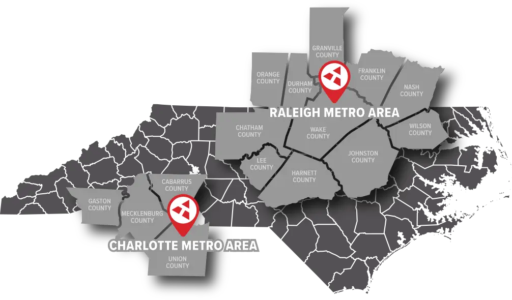 Triangle Pest Control Service Area Raleigh, NC and Charlotte, NC