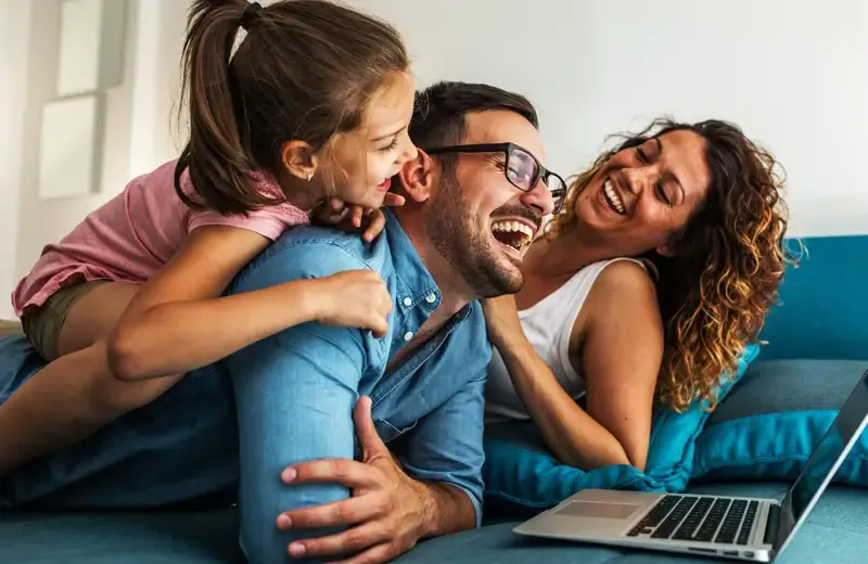 happy family in pest free home