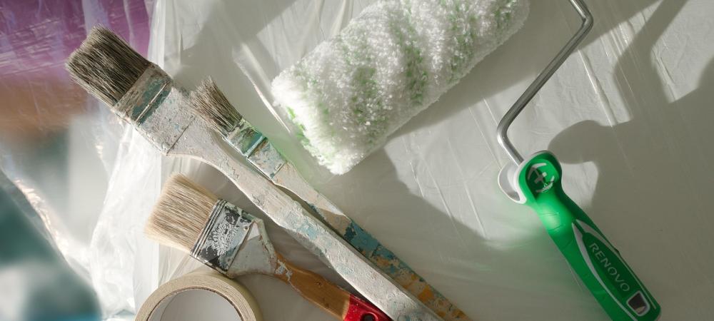 Painting supplies for home renovation