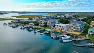 Coastal view of Wilmington, North Carolina during summer