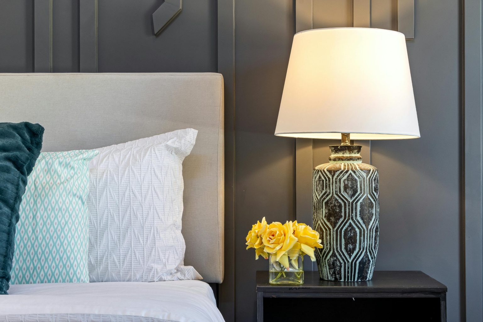 Bright, comfortable home bedroom setting in North Carolina, representing a clean and pest-free living environment.